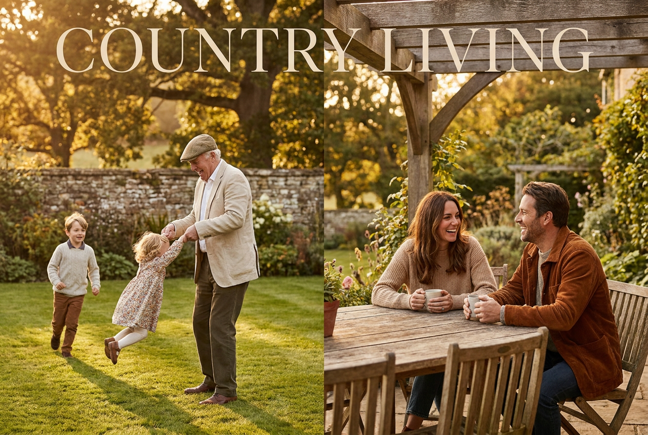 A multigenerational British family in a sunlit country garden, representing the legacy of life cover